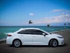 Toyota Aqua white car