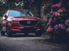 red Mazda SUV car