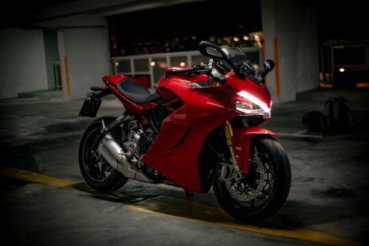red sport motorcycle