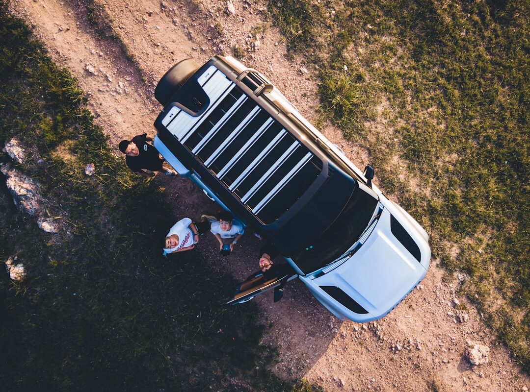 white family SUV outdoor