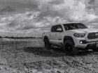 white pickup truck offroad