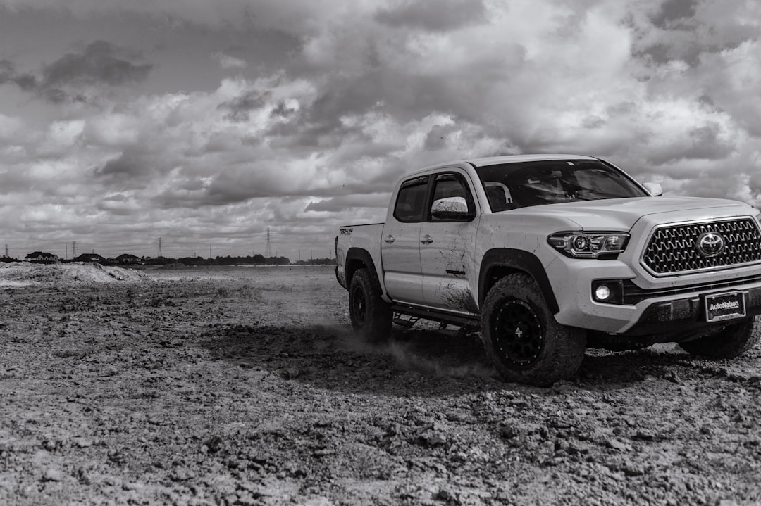white pickup truck offroad
